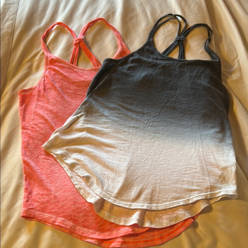 SO Women's grey and Coral Tank Tops